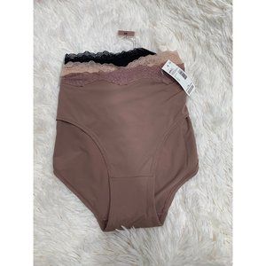 Jaclyn smith‎ collection lace waisted briefs  size 3X